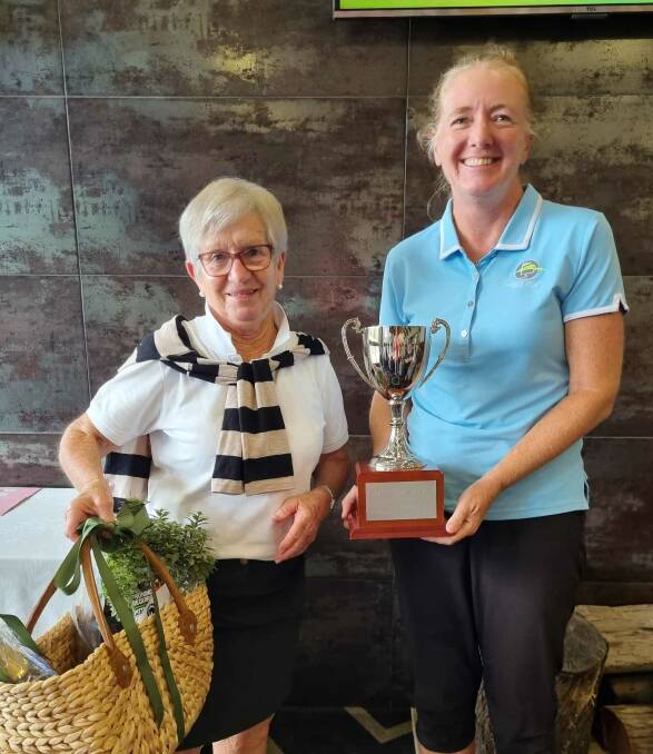Pam Manning with Manning Cup winner Tania Hutchins (Hunter Valley). Picture supplied