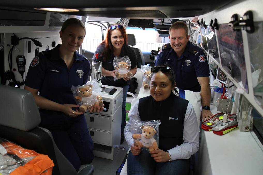 Kaitlyn (NSW Ambulance), Teagan Rutter (Malabar Resources), Tim Troon (NSW Ambulance), Donna McLaughlin (Malabar Resources). Picture supplied
